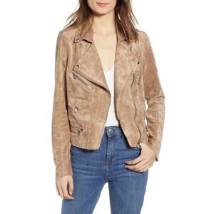BLANKNYC Faux Suede Moto Jacket‎ Tan Sz Large